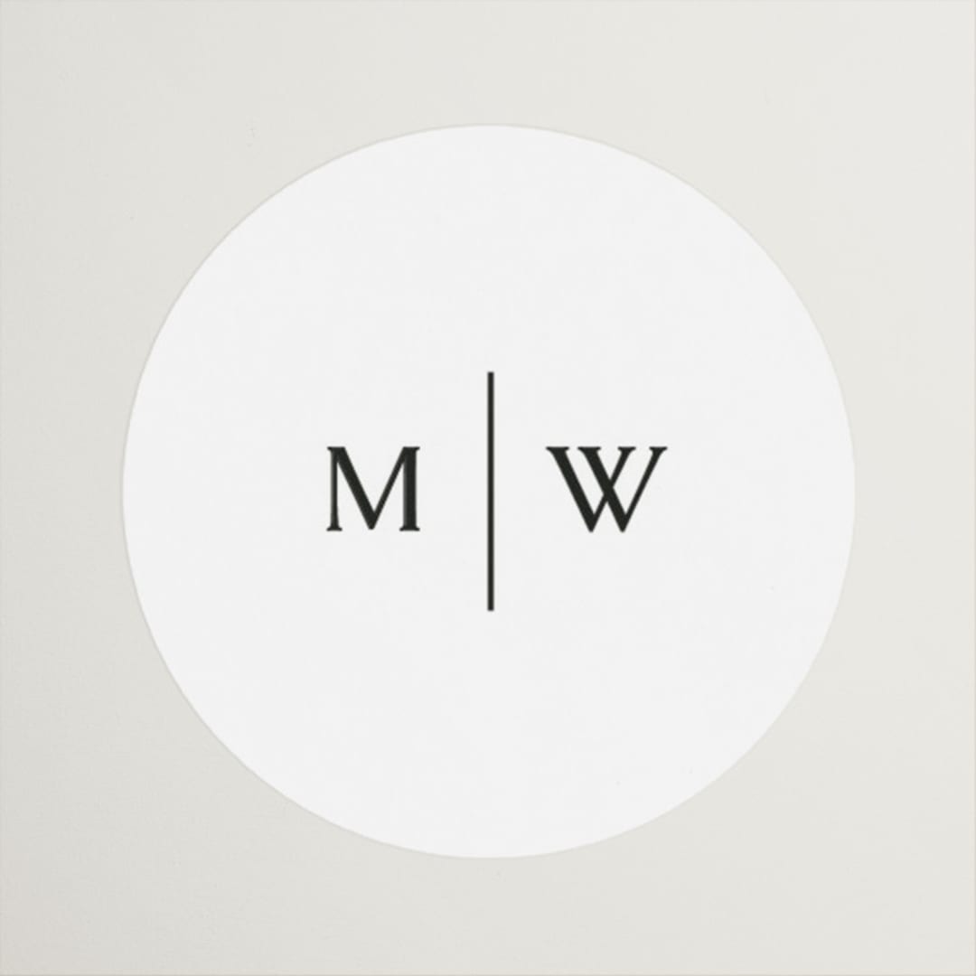 "Align" - Wedding Favor Stickers in Cotton by Jennifer Postorino - Front