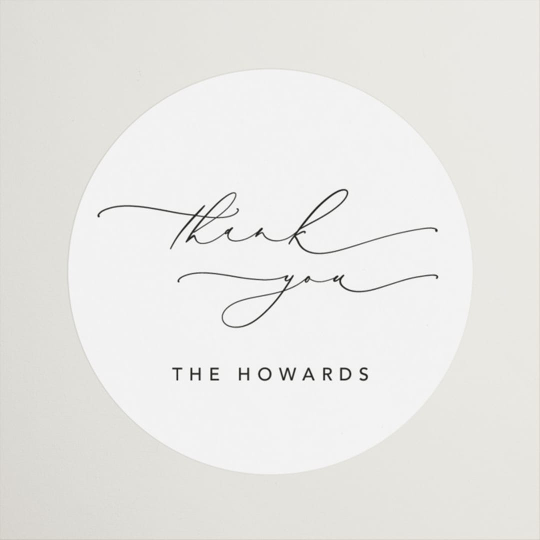 "Join Together" - Wedding Favor Stickers in Inked by Design Lotus - Front