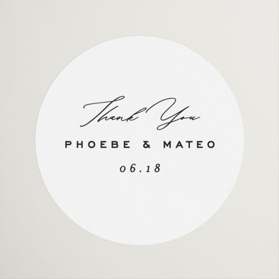 "Numerical" - Wedding Favor Stickers in Lily by Owl and Toad - Front