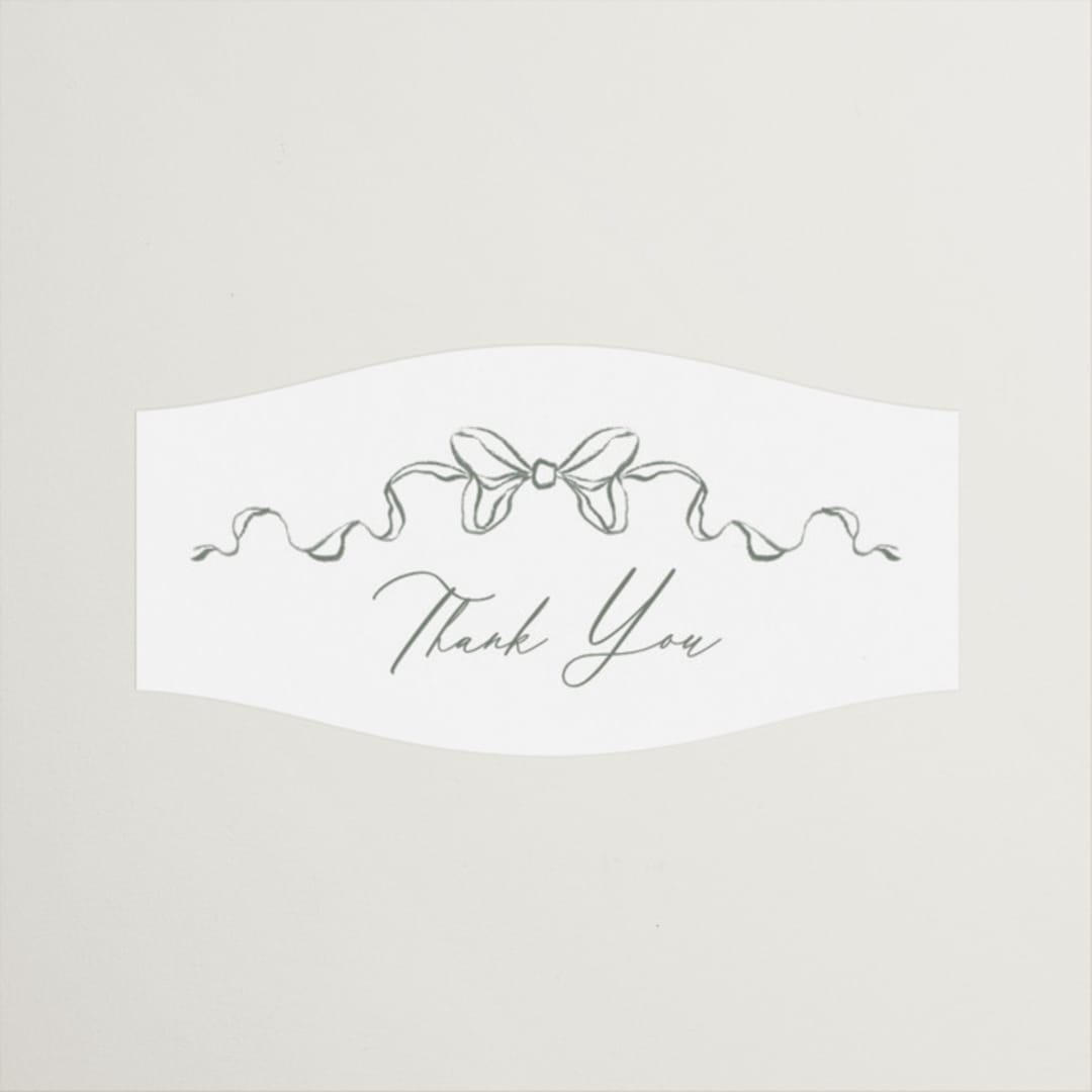 "Ornate sketched frame" - Wedding Favor Stickers in Forest by Jackie Crawford - Front