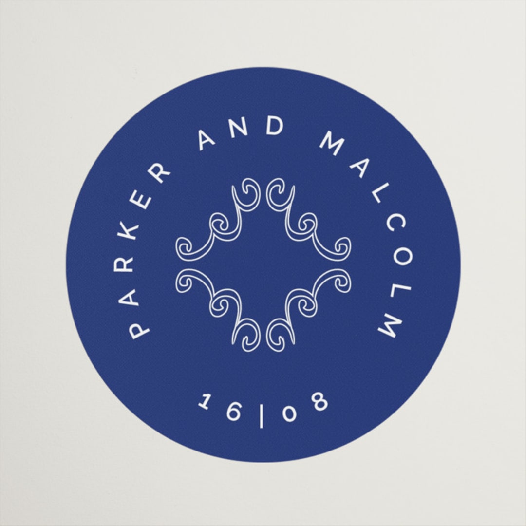 "Santorini" - Wedding Favor Stickers in Cerulean by Zani van Zyl - Front