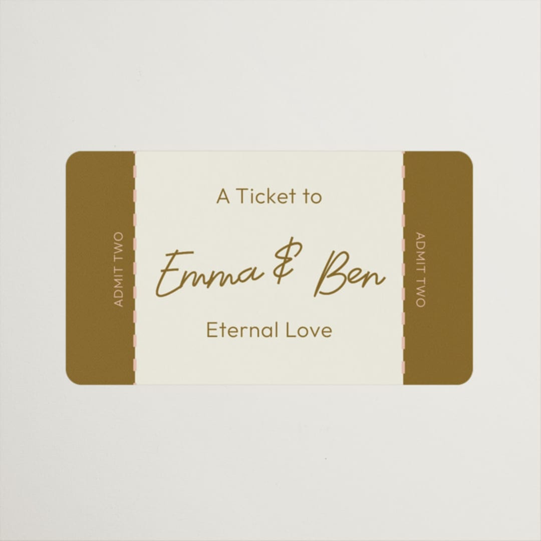 "Handwritten Letter" - Wedding Favor Stickers in Butterscotch by Helena Vitto - Front