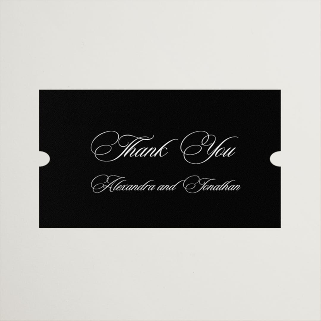 "Black Tie" - Wedding Favor Stickers in Ink by That Girl Press - Front