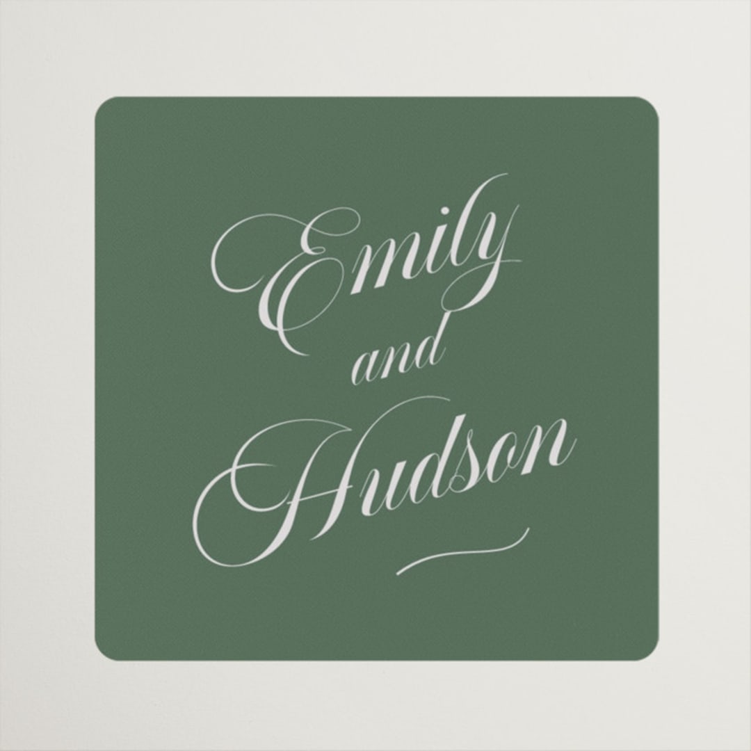 "Enchanted" - Wedding Favor Stickers in Garden by Alston Foster - Front