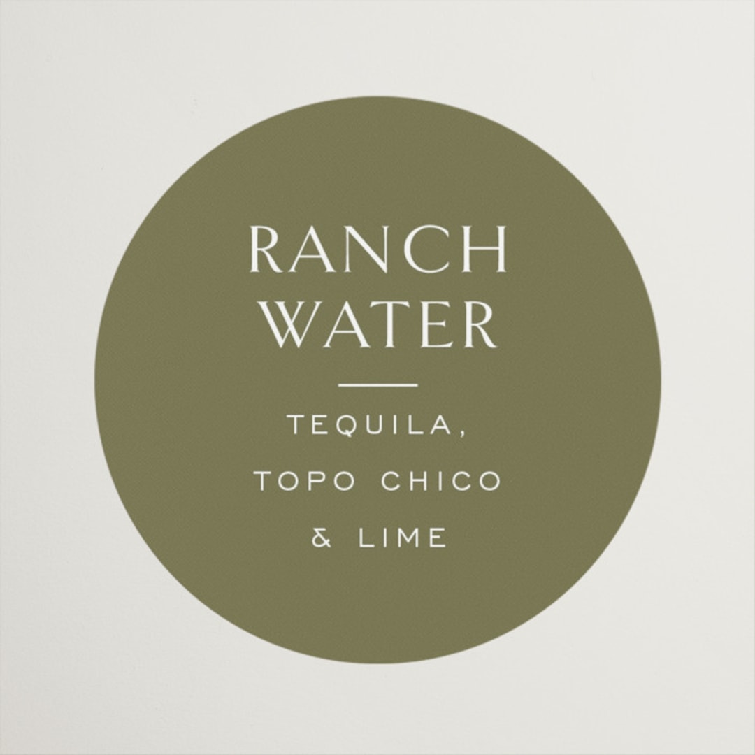 "Rancho" - Wedding Favor Stickers in Verde by Megan Davis - Front