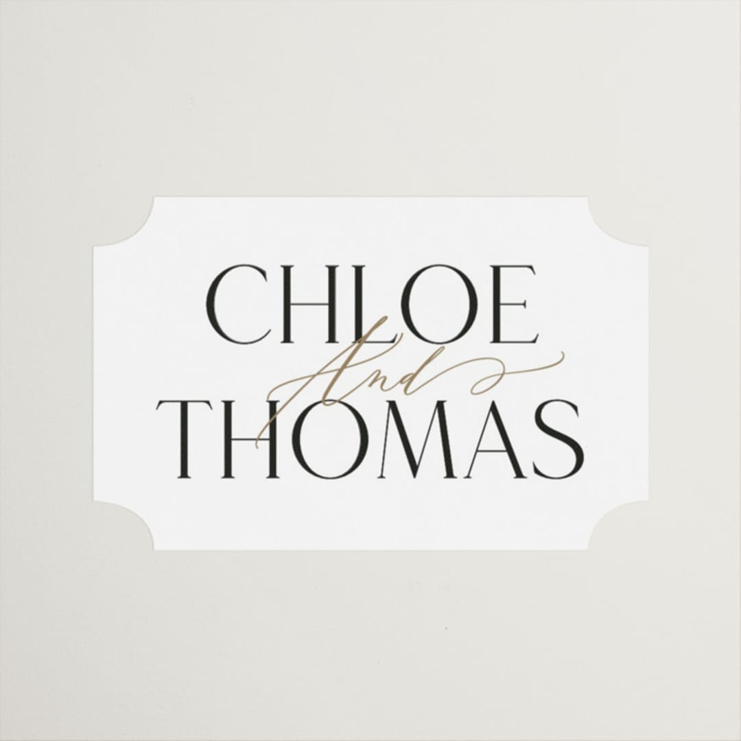 "Overlay" - Wedding Favor Stickers in Silk by Kelly Schmidt - Front