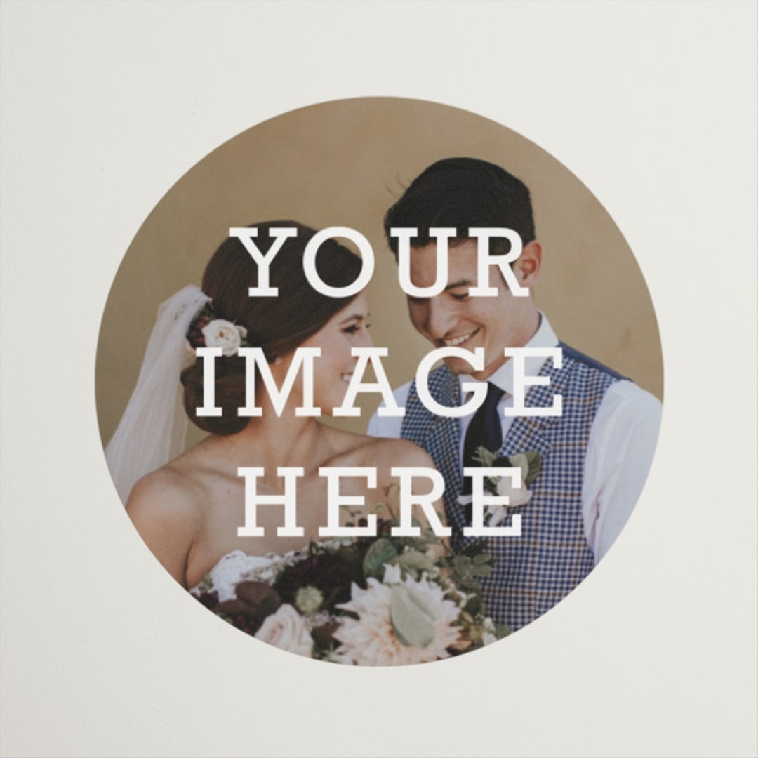 "The Big Picture" - Wedding Favor Stickers in Ivory by Minted - Front