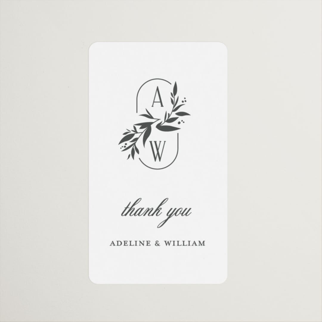 "Vining" - Wedding Favor Stickers in Chantilly by Jessica Williams - Front