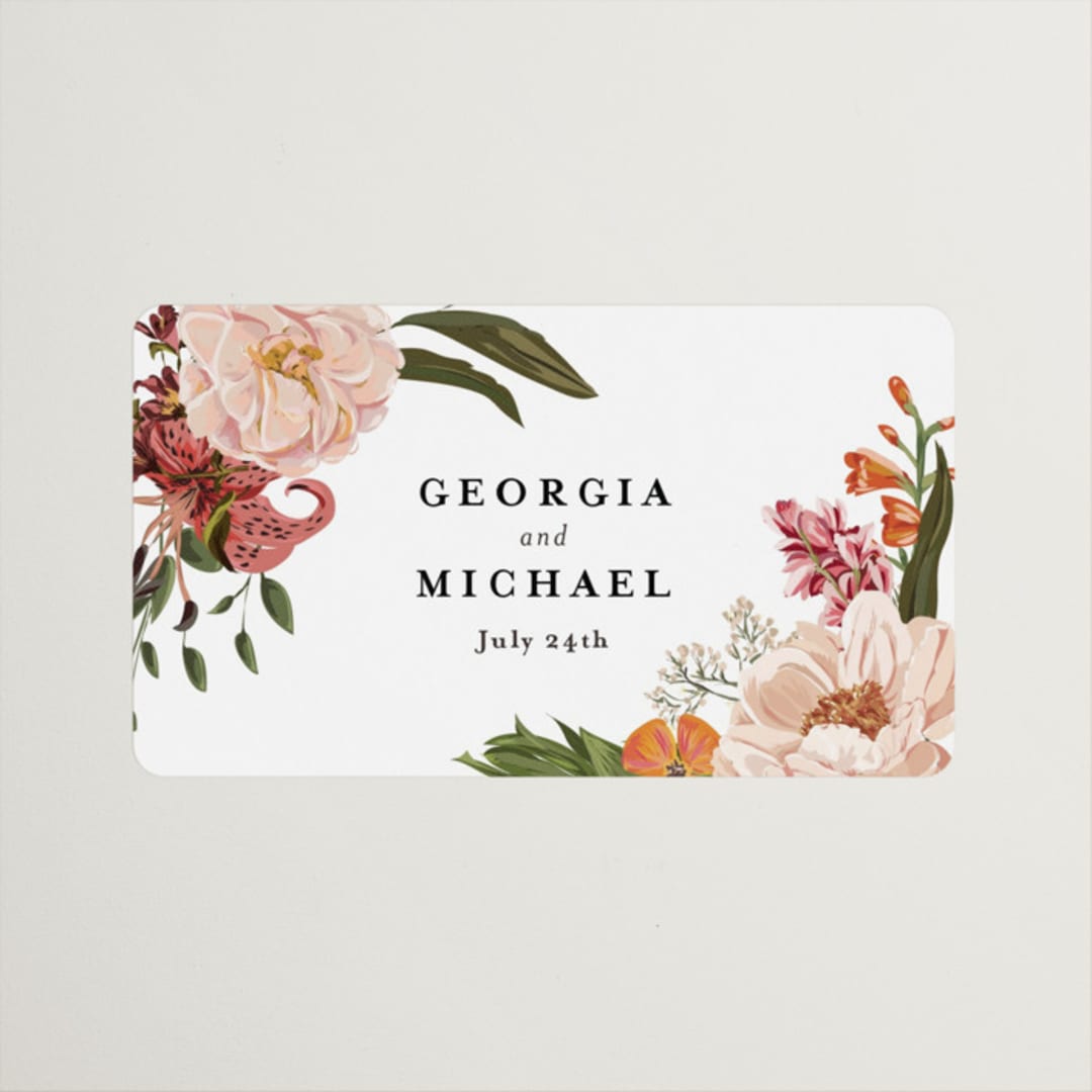 "Harmony" - Wedding Favor Stickers in Summer by Susan Moyal - Front
