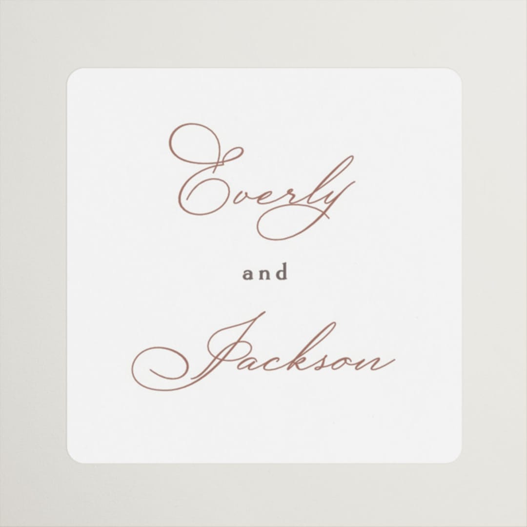 "Eternal" - Wedding Favor Stickers in Snow by Kaydi Bishop - Front