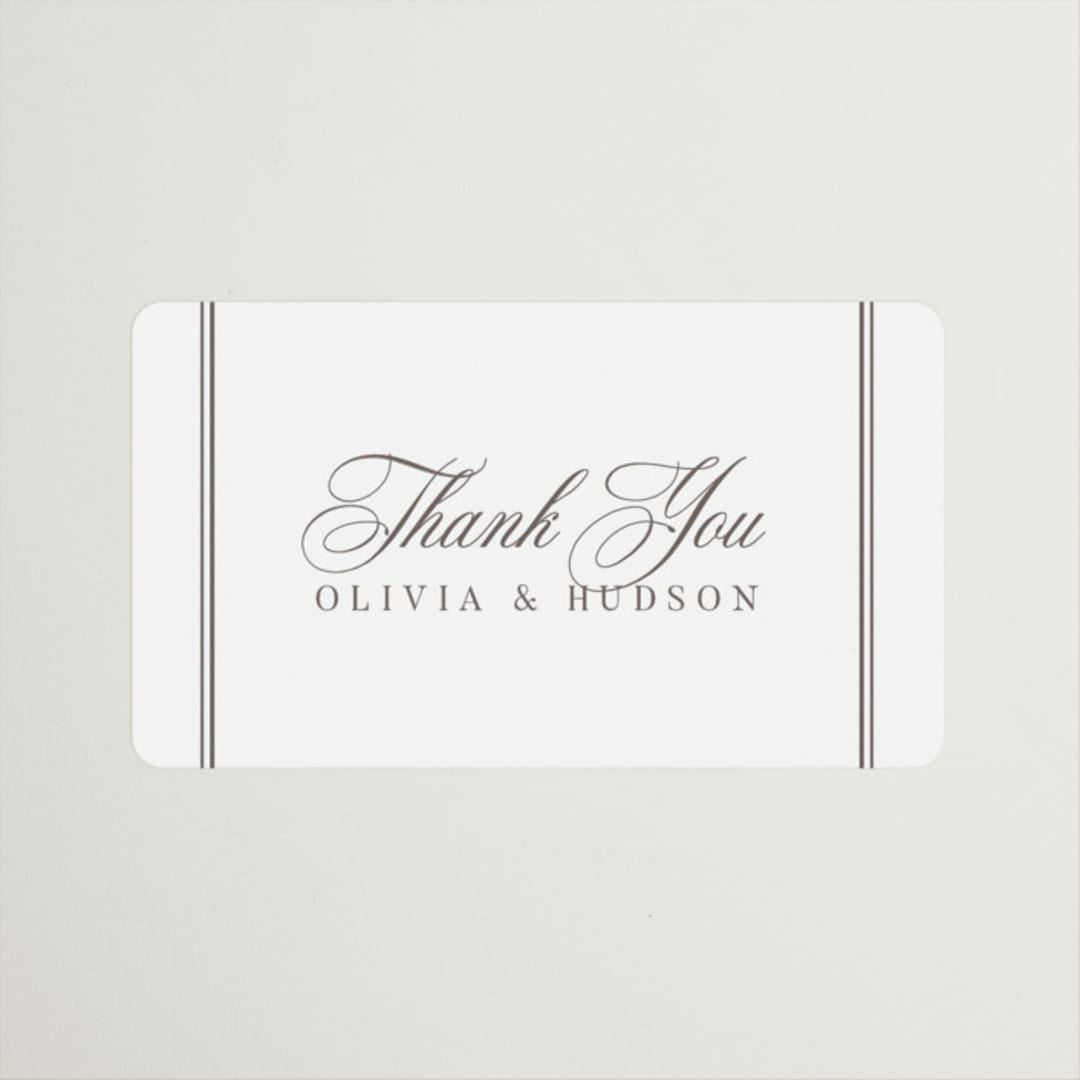 "Classic Elegance" - Wedding Favor Stickers in Pearl by Nicole Walsh - Front