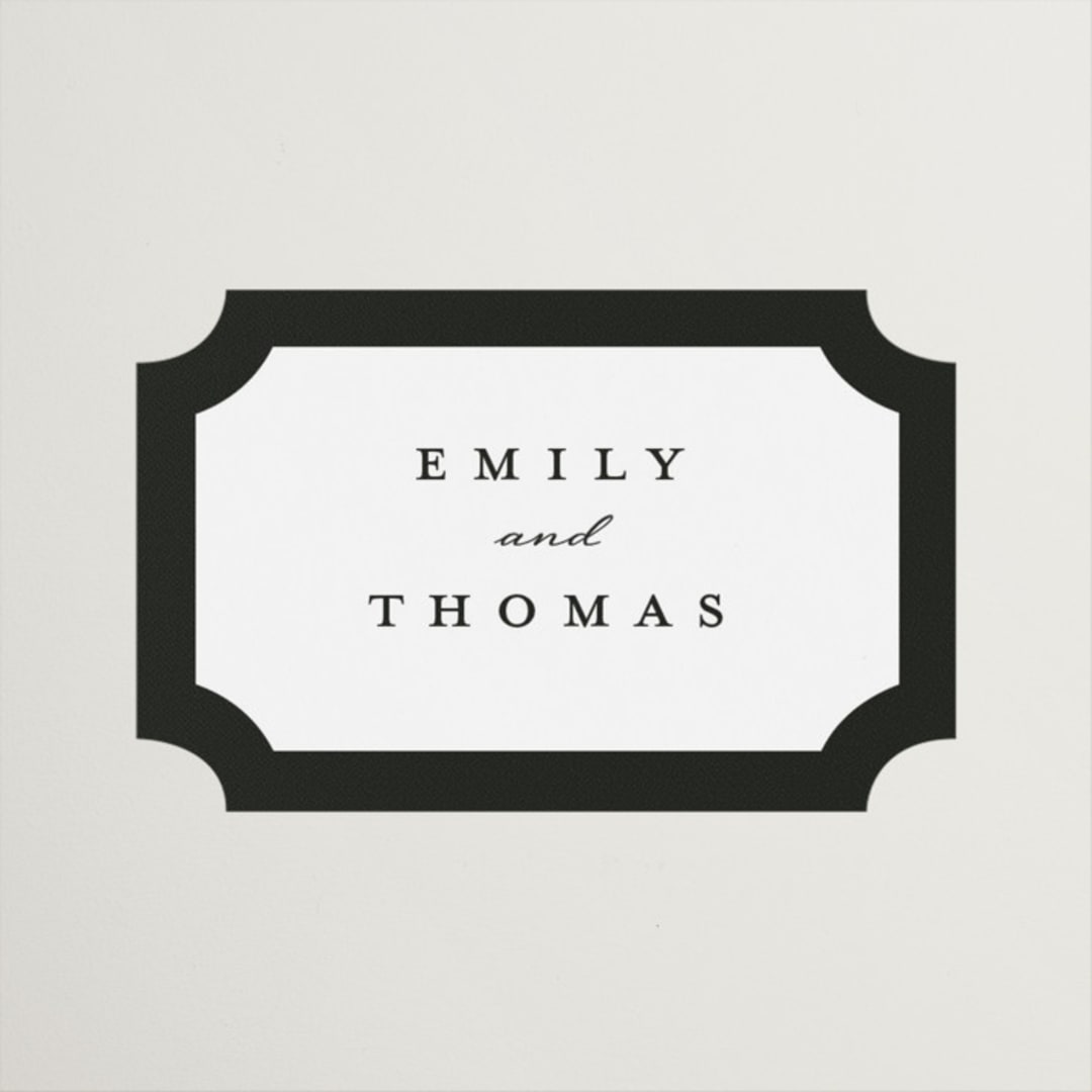 "Defined" - Wedding Favor Stickers in Snow by mo kelley - Front