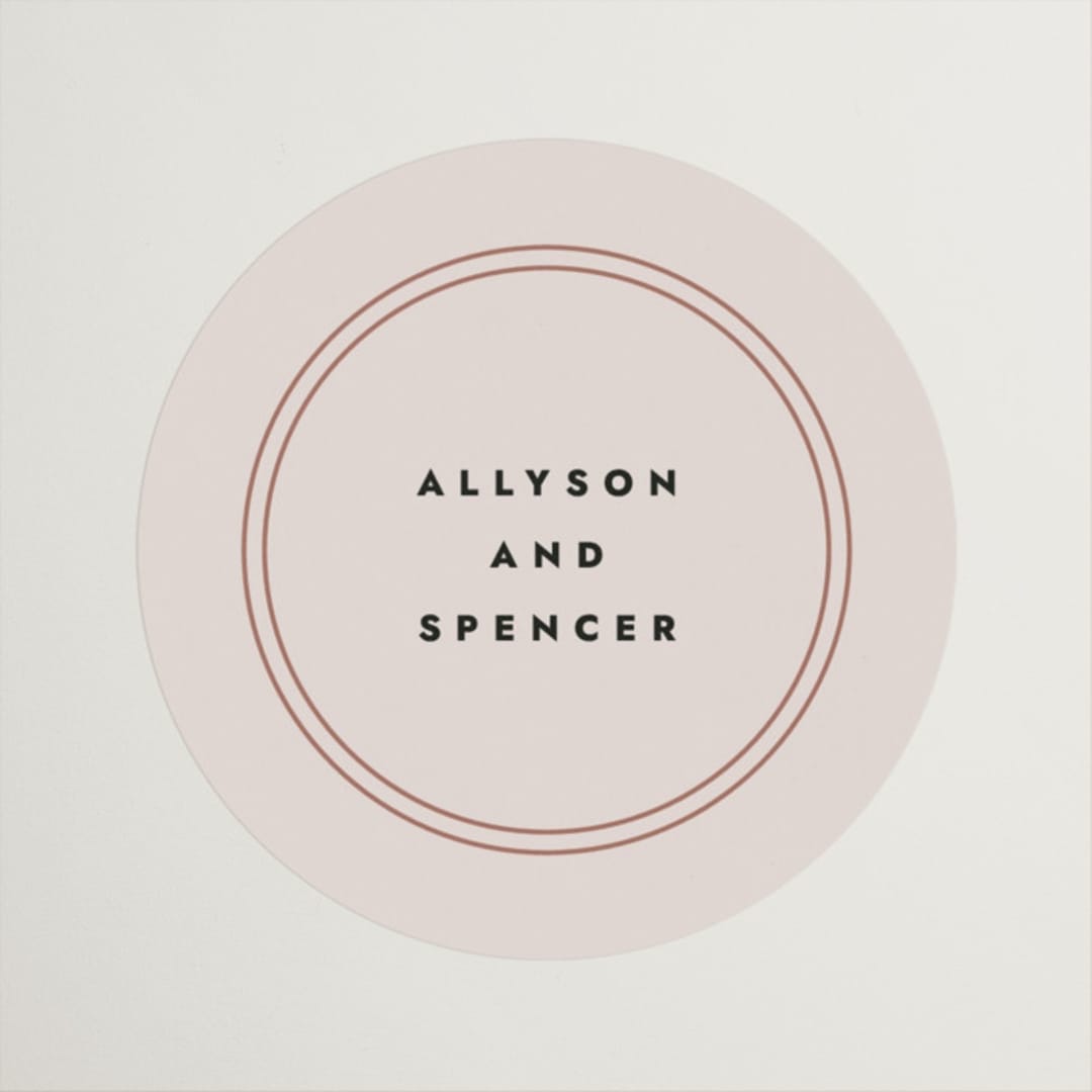 "Deco Band" - Wedding Favor Stickers in Blush by Kindred Fields - Front