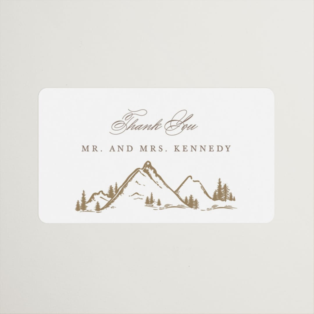 "Colorado" - Wedding Favor Stickers in Earth by Mansi Verma - Front