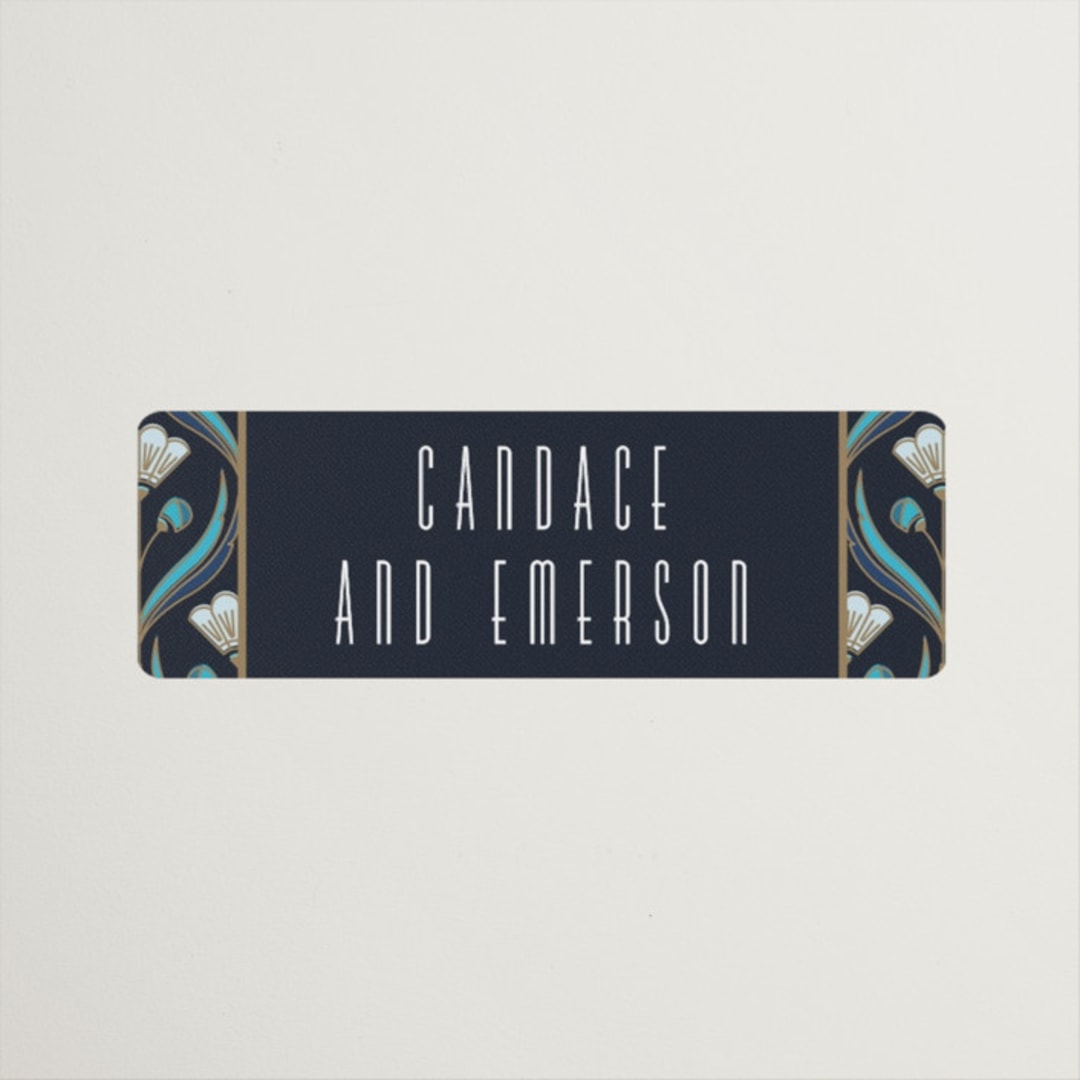 "Deco pattern" - Wedding Favor Stickers in Cote d'azur by Ana de Sousa - Front