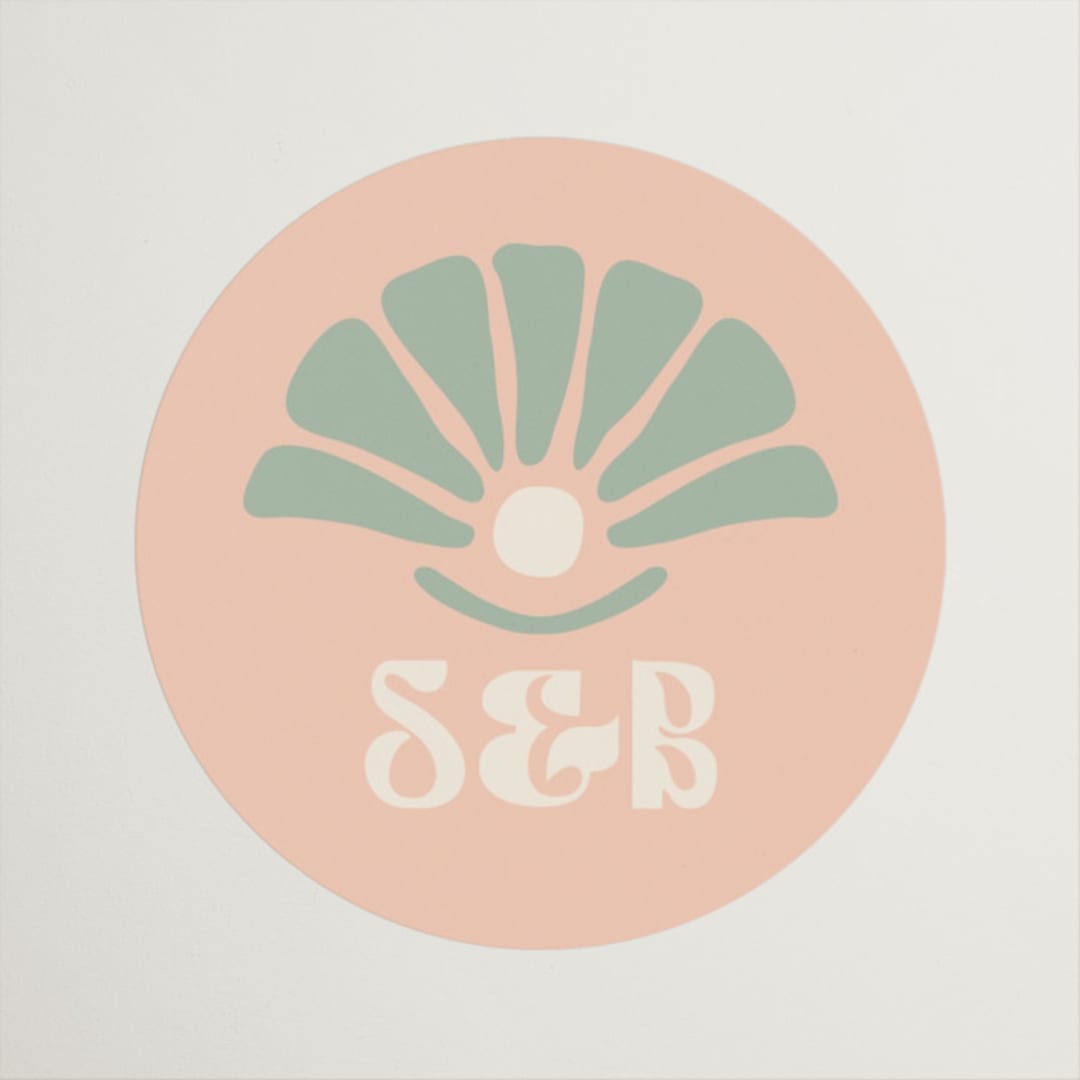 "Nouveau Frame" - Wedding Favor Stickers in Sage by GeekInk Design - Front