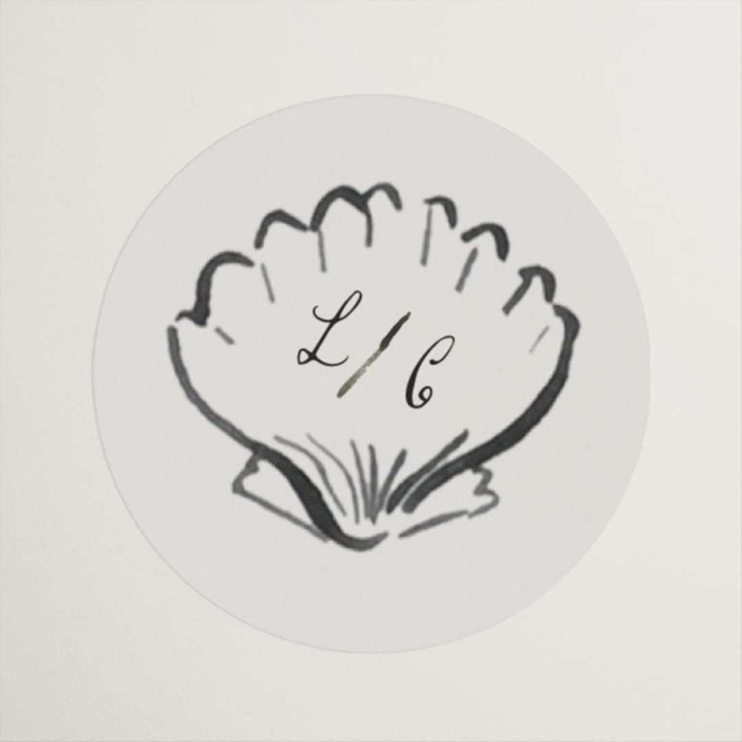 "Puglia" - Wedding Favor Stickers in Rock by Pati Cascino - Front