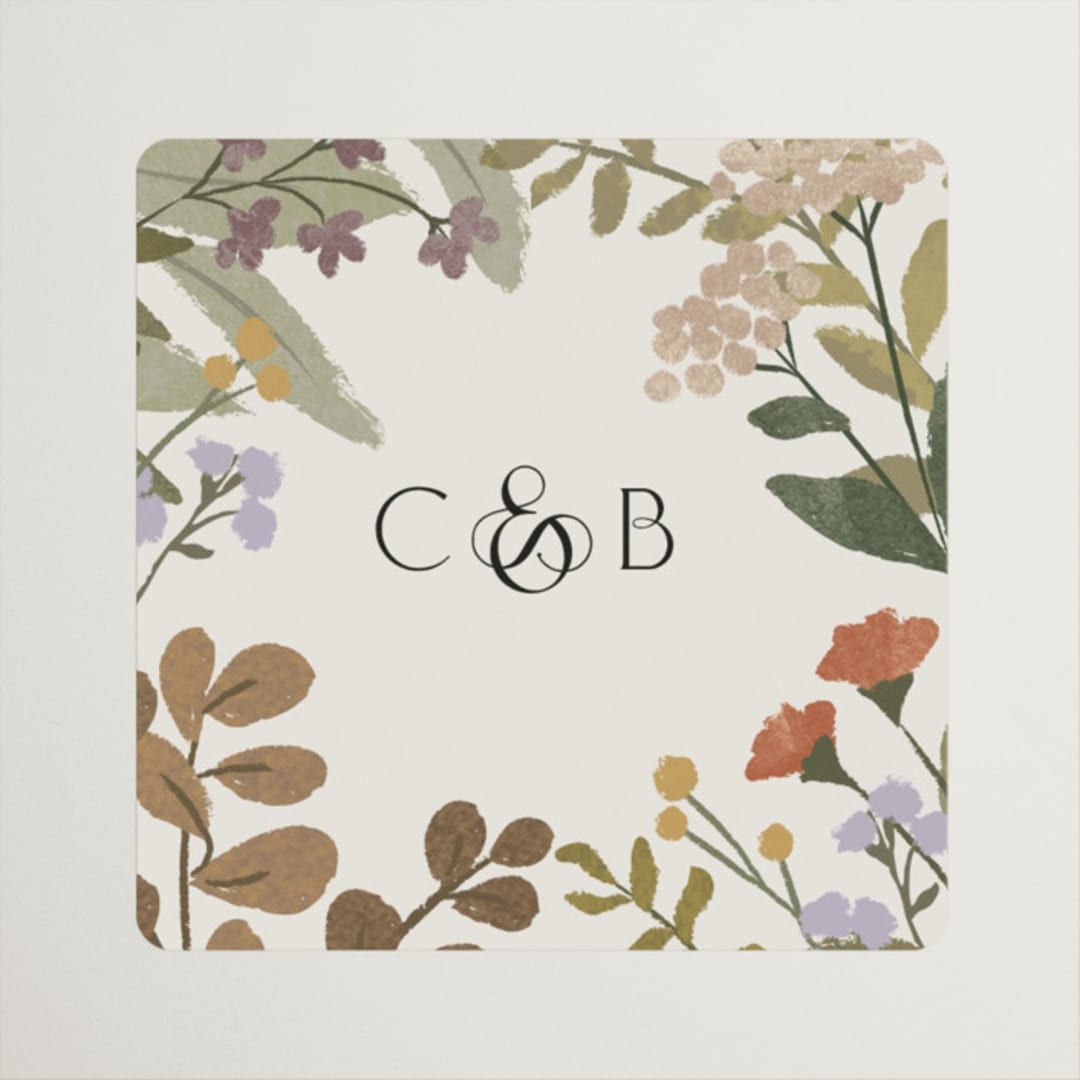 "Ellsworth" - Wedding Favor Stickers in Natural by Jennifer Wick - Front