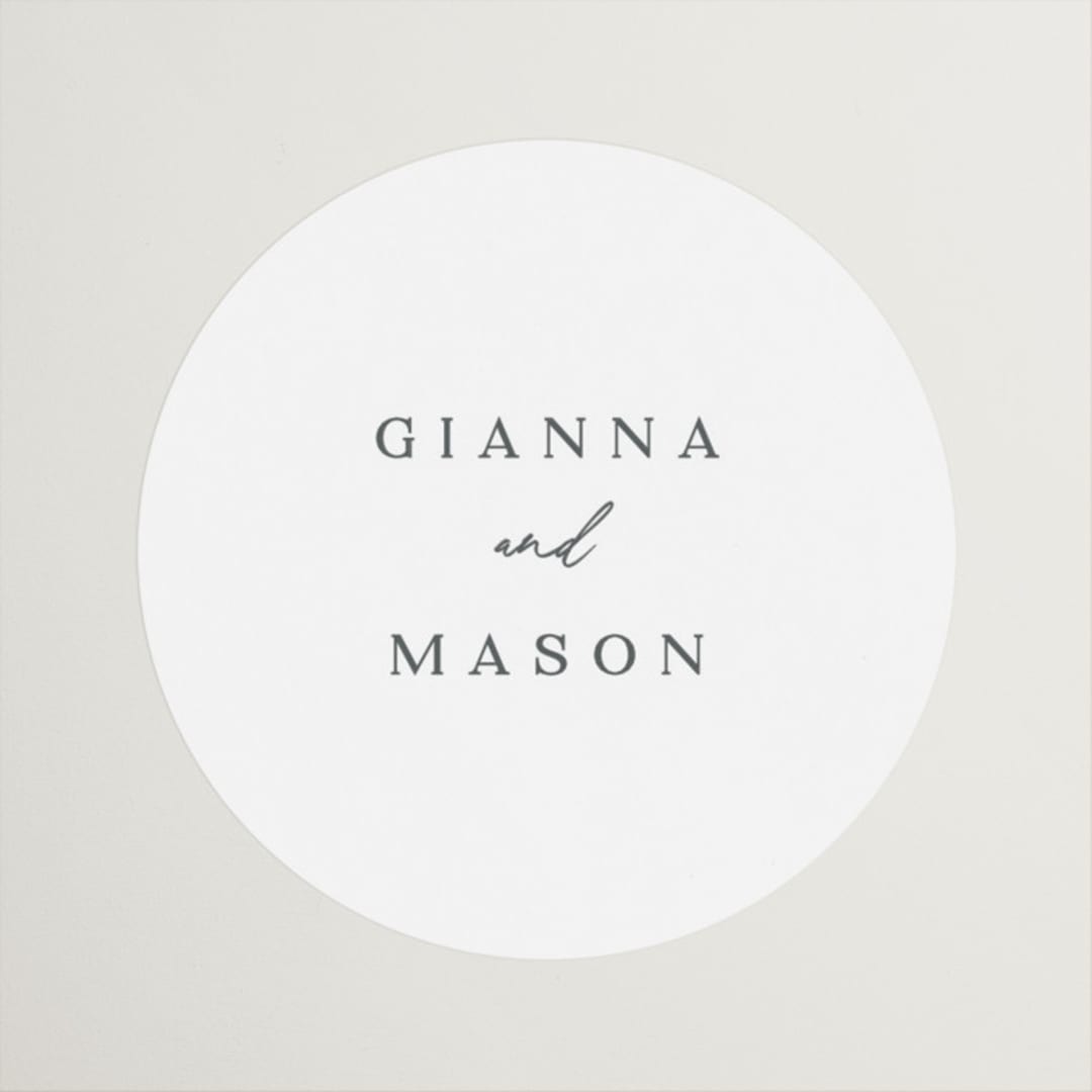 "Sector" - Wedding Favor Stickers in Snow by Kaydi Bishop - Front