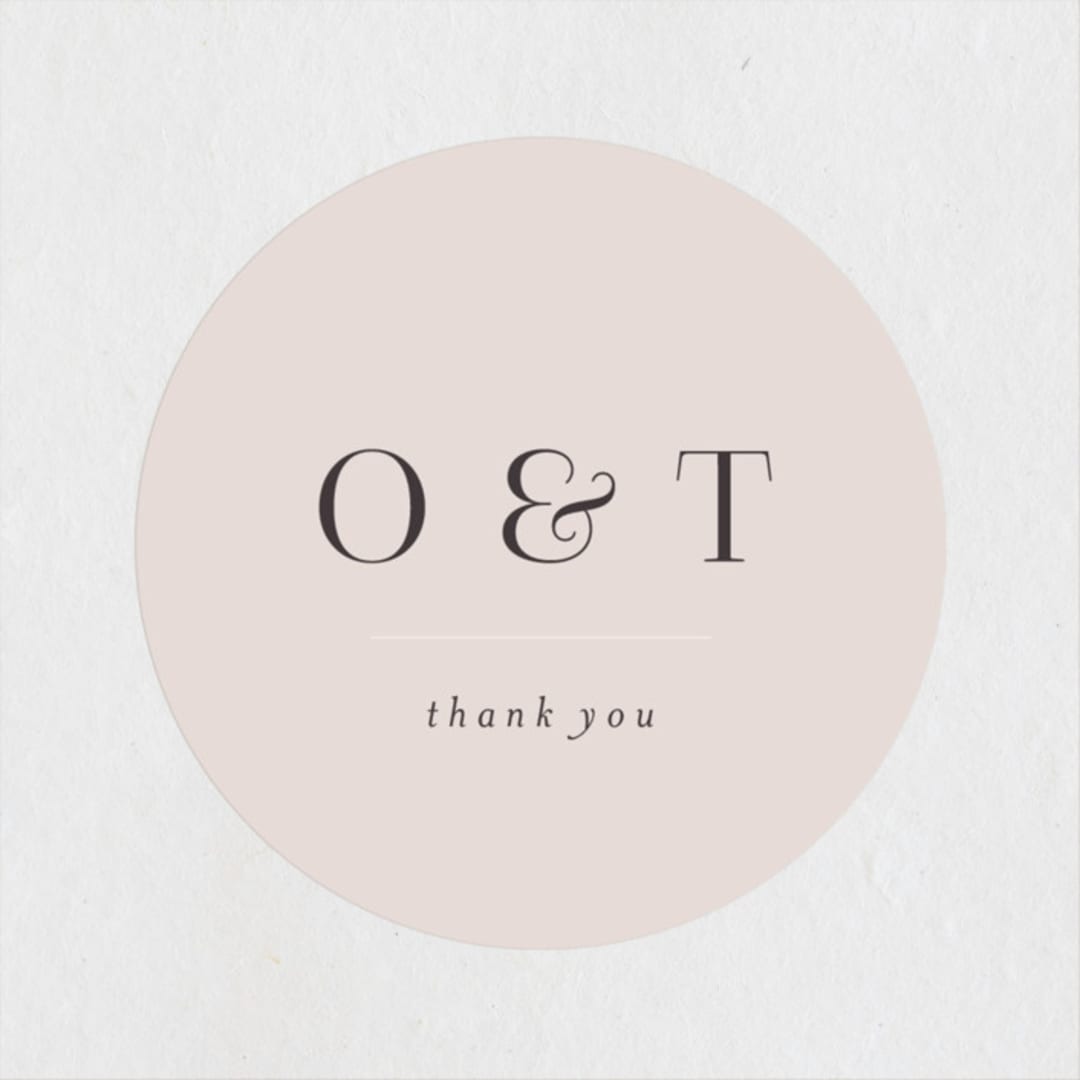"Eclectic" - Wedding Favor Stickers in Dusty Rose by Vera Lim - Front
