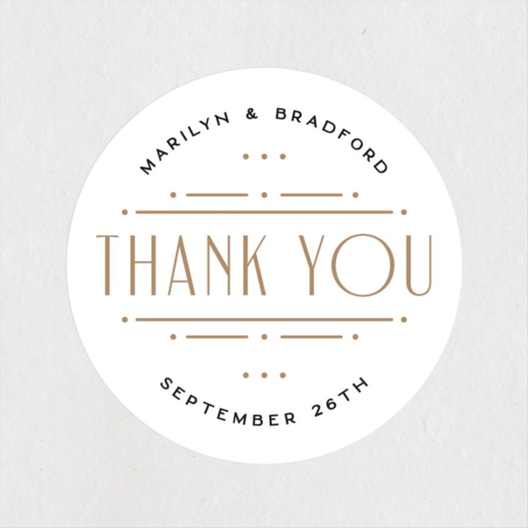 "Encapsulated" - Wedding Favor Stickers in Black Tie by Hooray Creative - Front