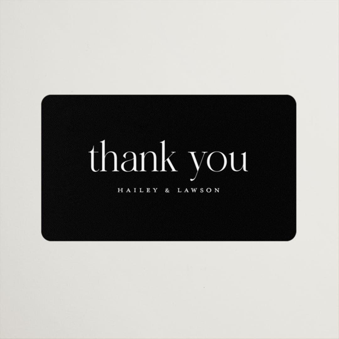 "Photographie" - Wedding Favor Stickers in Noir by Christie Garcia - Front