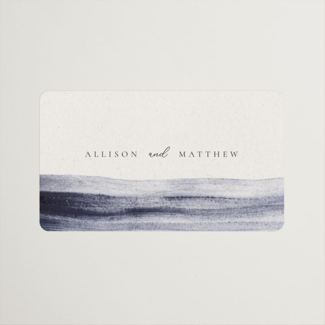 "Stillness" - Wedding Favor Stickers in Horizon by Sumak Studio - Front