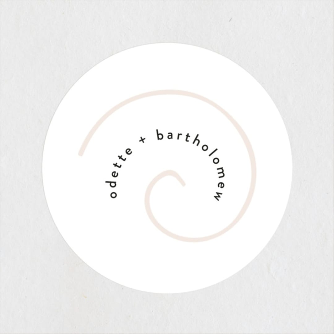 "symbol of optimism" - Wedding Favor Stickers in Blush by Phrosné Barwood - Front