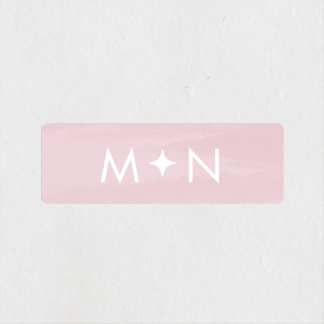 "Glisten" - Wedding Favor Stickers in Rose Quartz by Sam Dubeau - Front