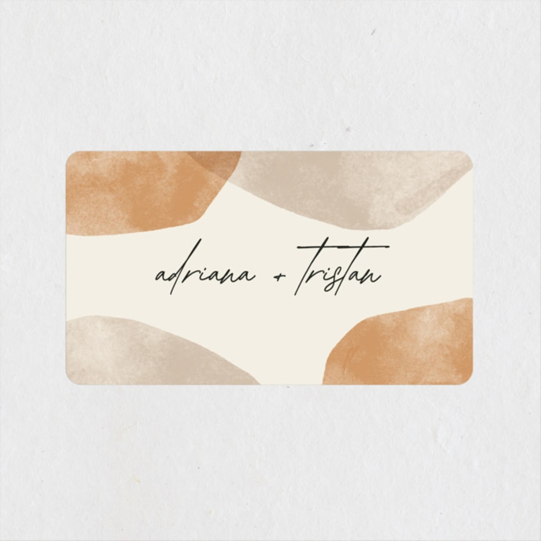 "leaf contour" - Wedding Favor Stickers in Natural by Susan Zinader - Front