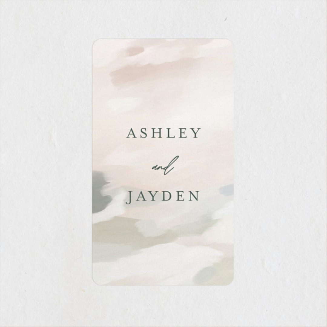 "Vista" - Wedding Favor Stickers in Forest by Melanie Severin - Front