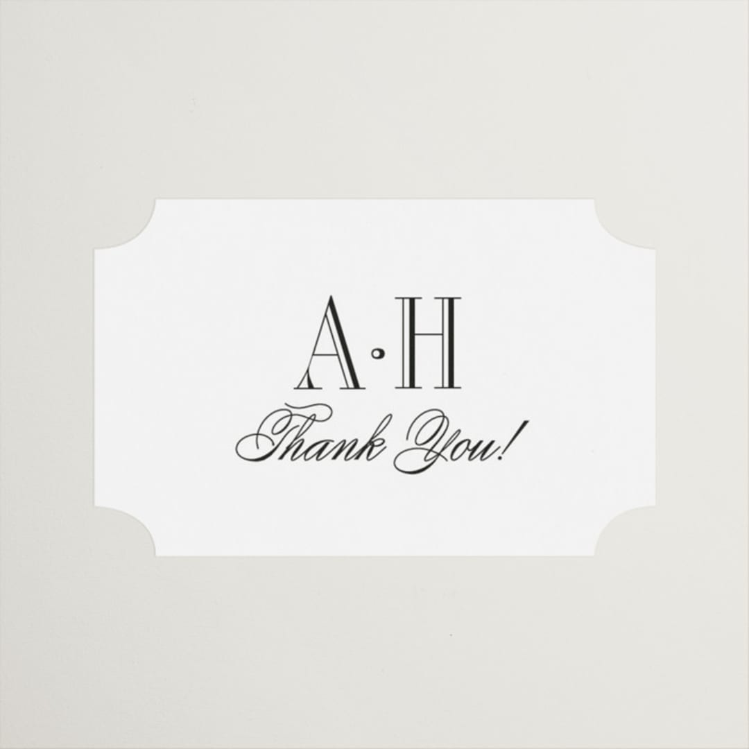 "Hepburn" - Wedding Favor Stickers in Tuxedo by Megan Davis - Front