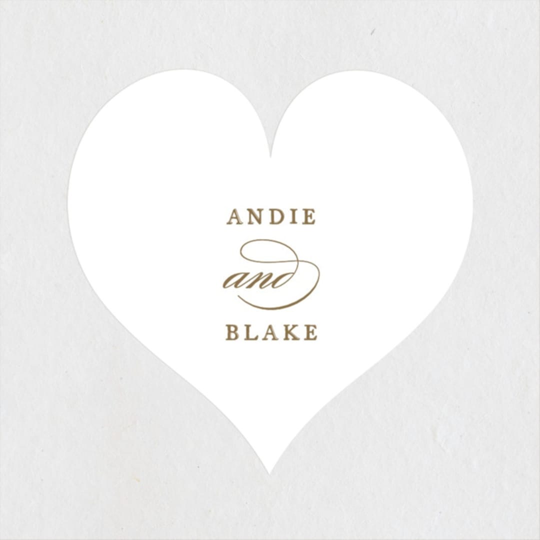 "divine" - Wedding Favor Stickers in Gilded Gold by Jennifer Postorino - Front