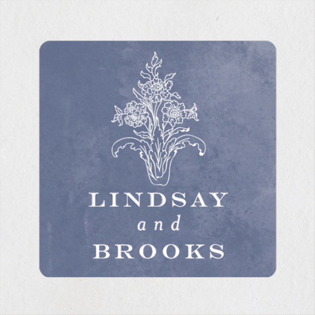 "Ornate" - Wedding Favor Stickers in Indigo by Nazia Hyder - Front