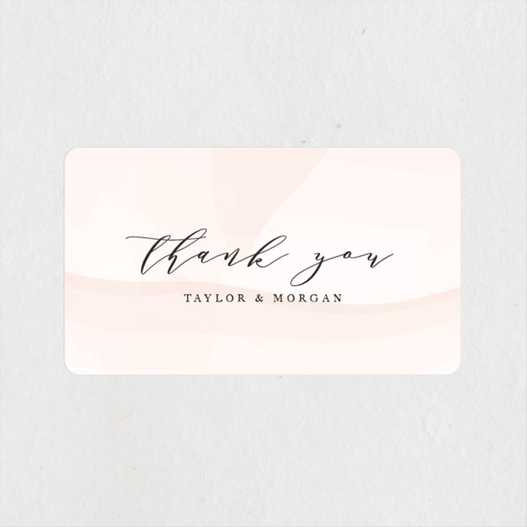 "Formal Watercolor" - Wedding Favor Stickers in Bashful by Jennifer Postorino - Front