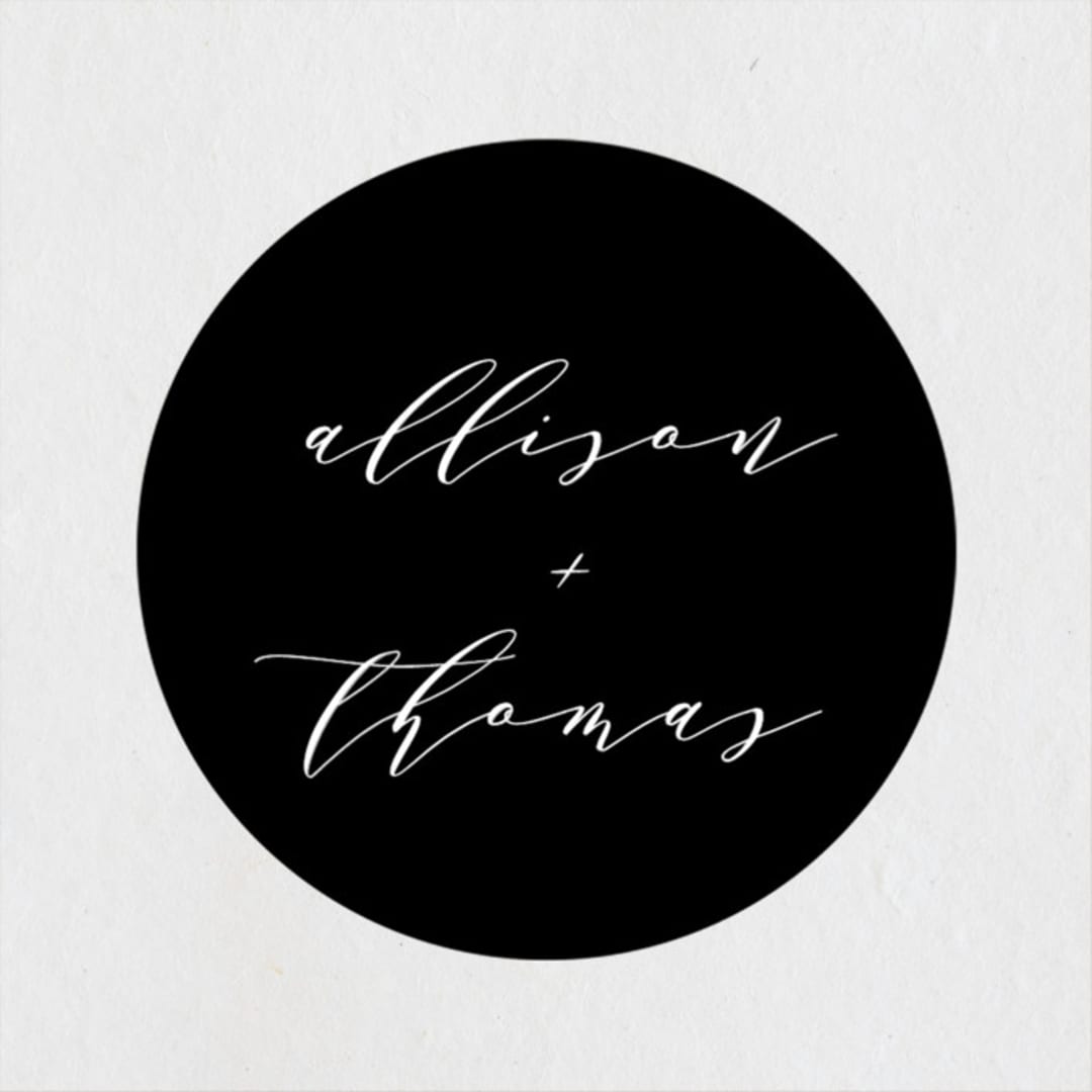 "Perspective" - Wedding Favor Stickers in Noir by Kimberly FitzSimons - Front