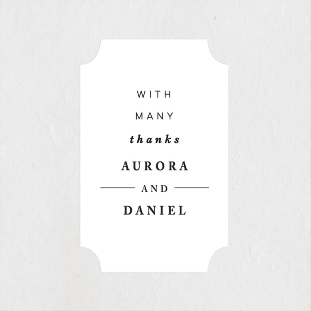 "Prelude" - Wedding Favor Stickers in Vanilla by Nazia Hyder - Front