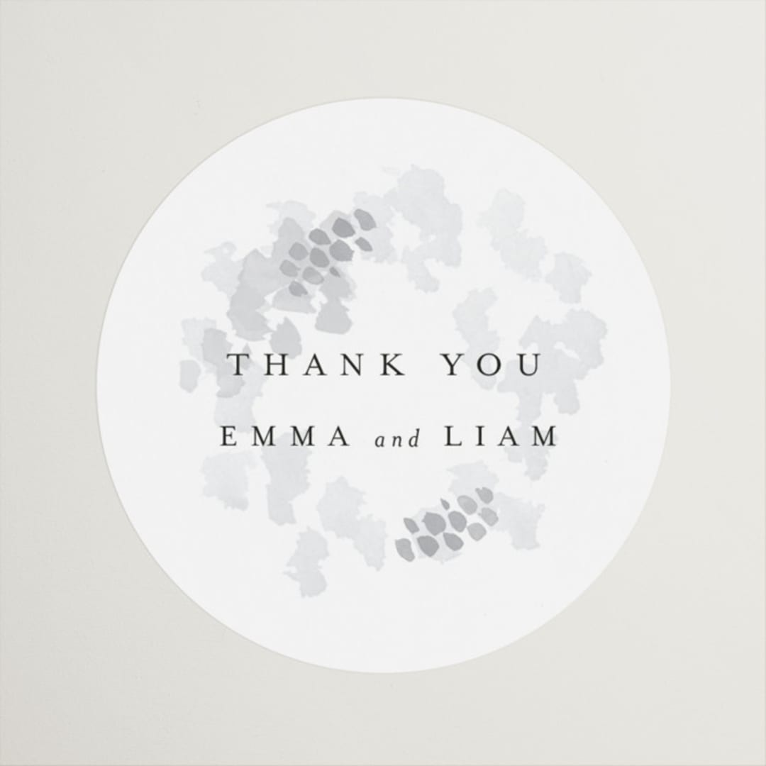 "A Thousand Years" - Wedding Favor Stickers in Classic White by Design Lotus - Front