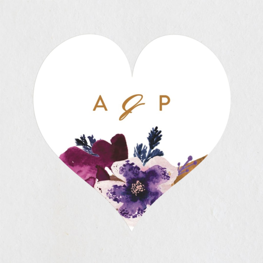 "Fall romance" - Wedding Favor Stickers in Jewelled by Creo Study - Front