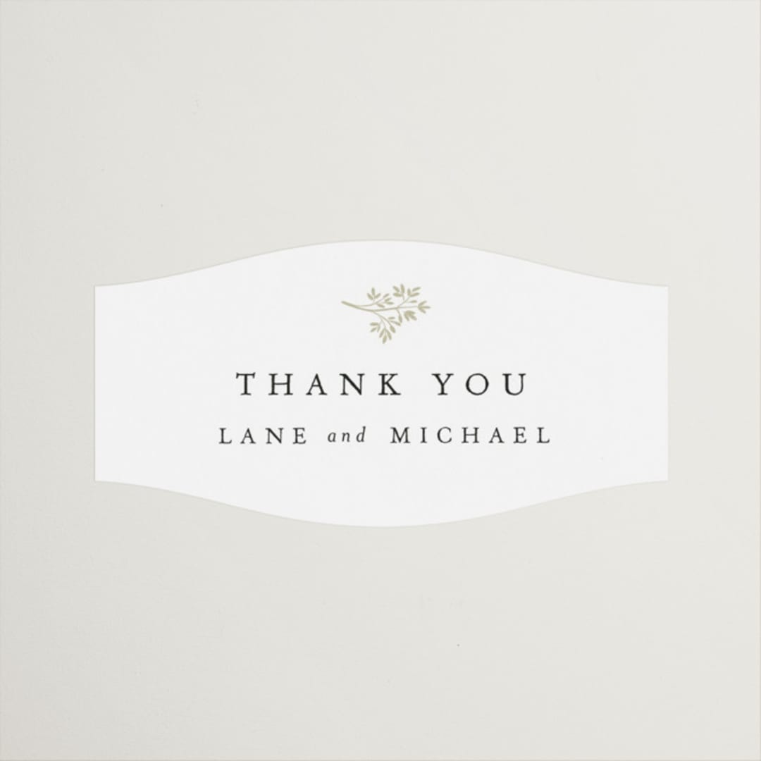 "Sense and Sensibility" - Wedding Favor Stickers in Cloud by Design Lotus - Front