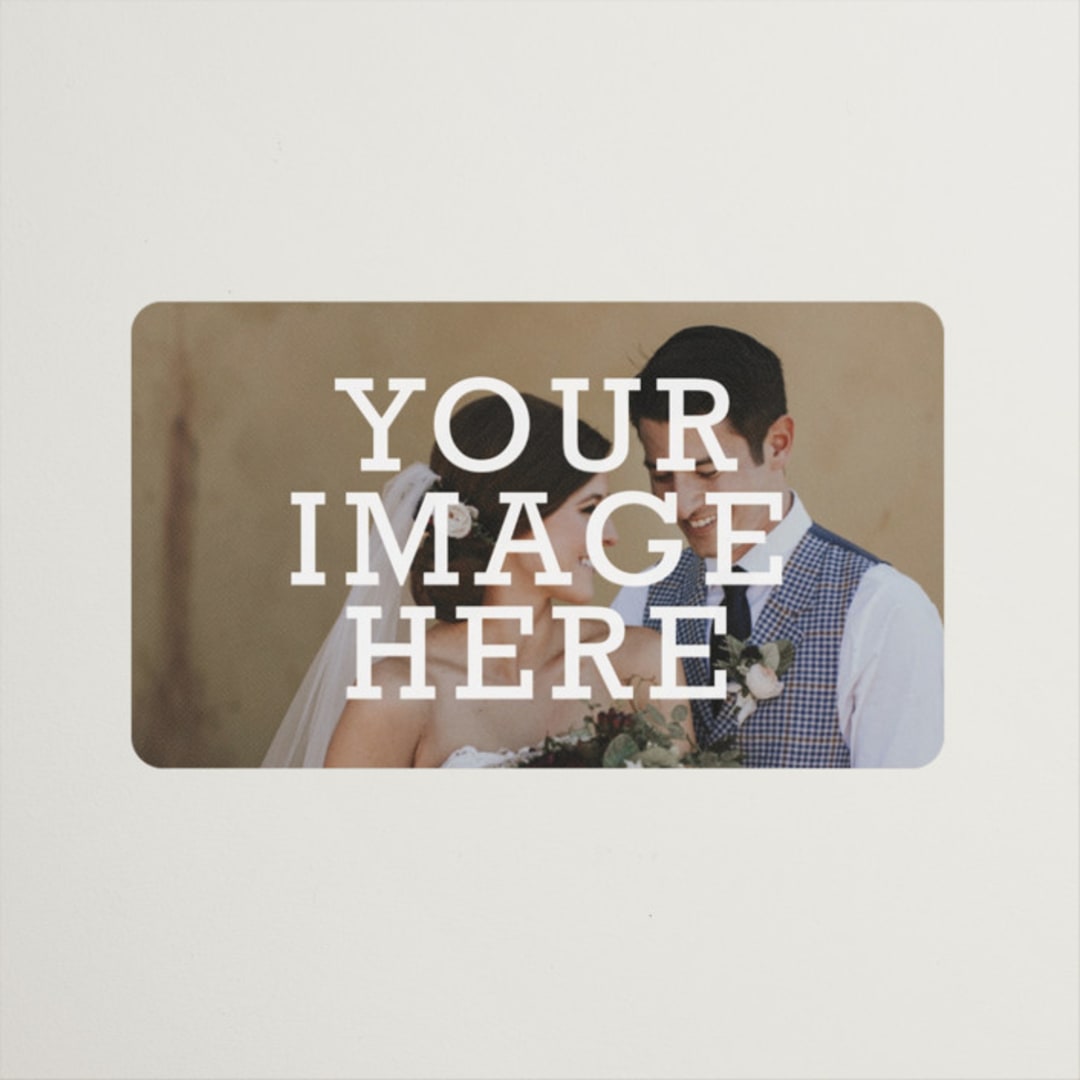 "The Big Picture" - Wedding Favor Stickers in Ivory by Minted - Front