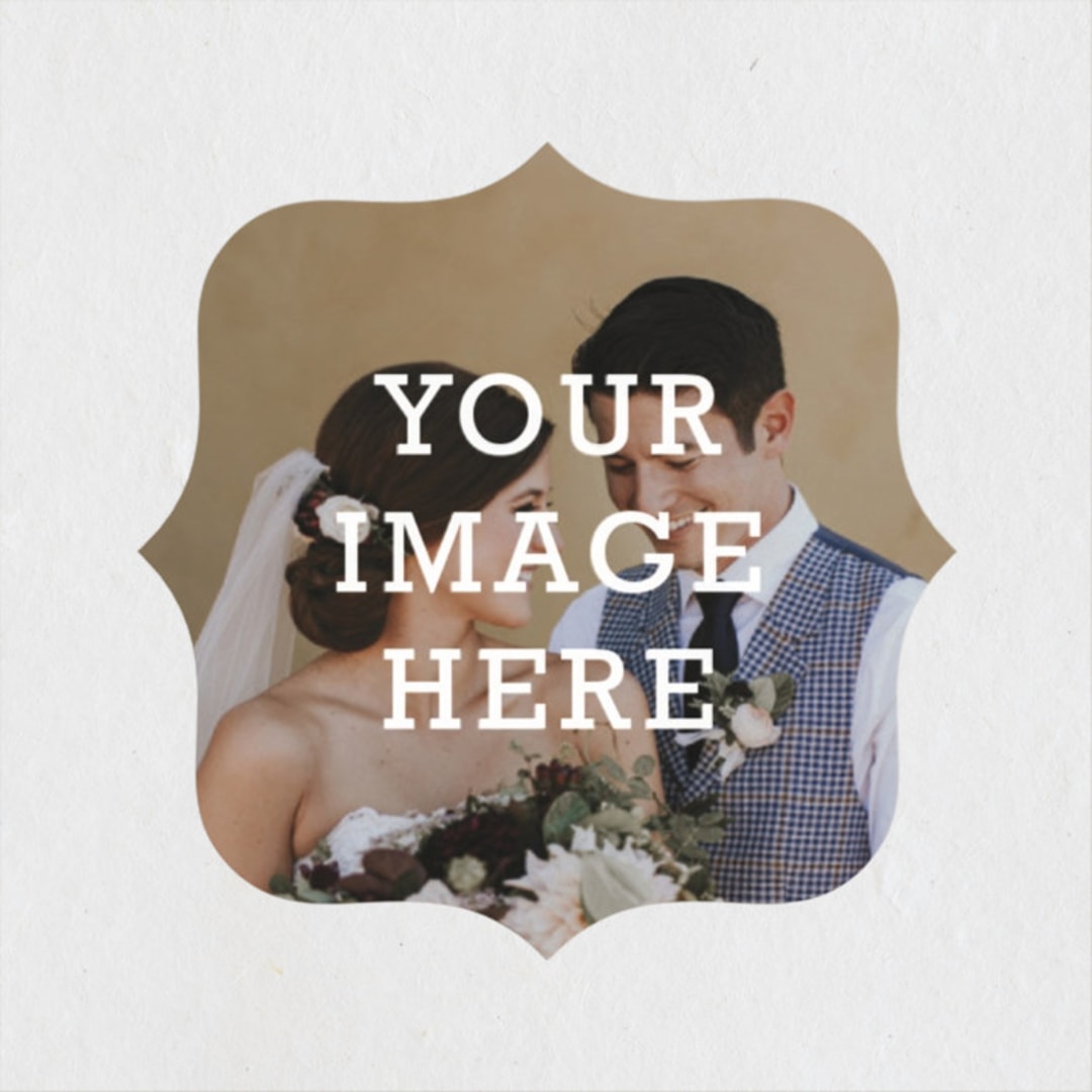 "The Big Picture" - Wedding Favor Stickers in Ivory by Minted - Front