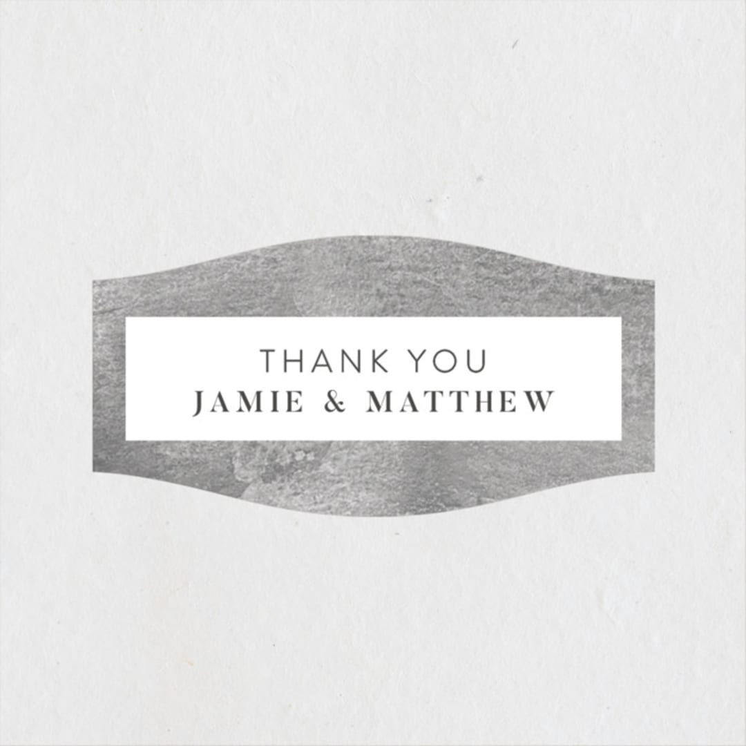 "set in stone" - Wedding Favor Stickers in Granite by raven erebus - Front