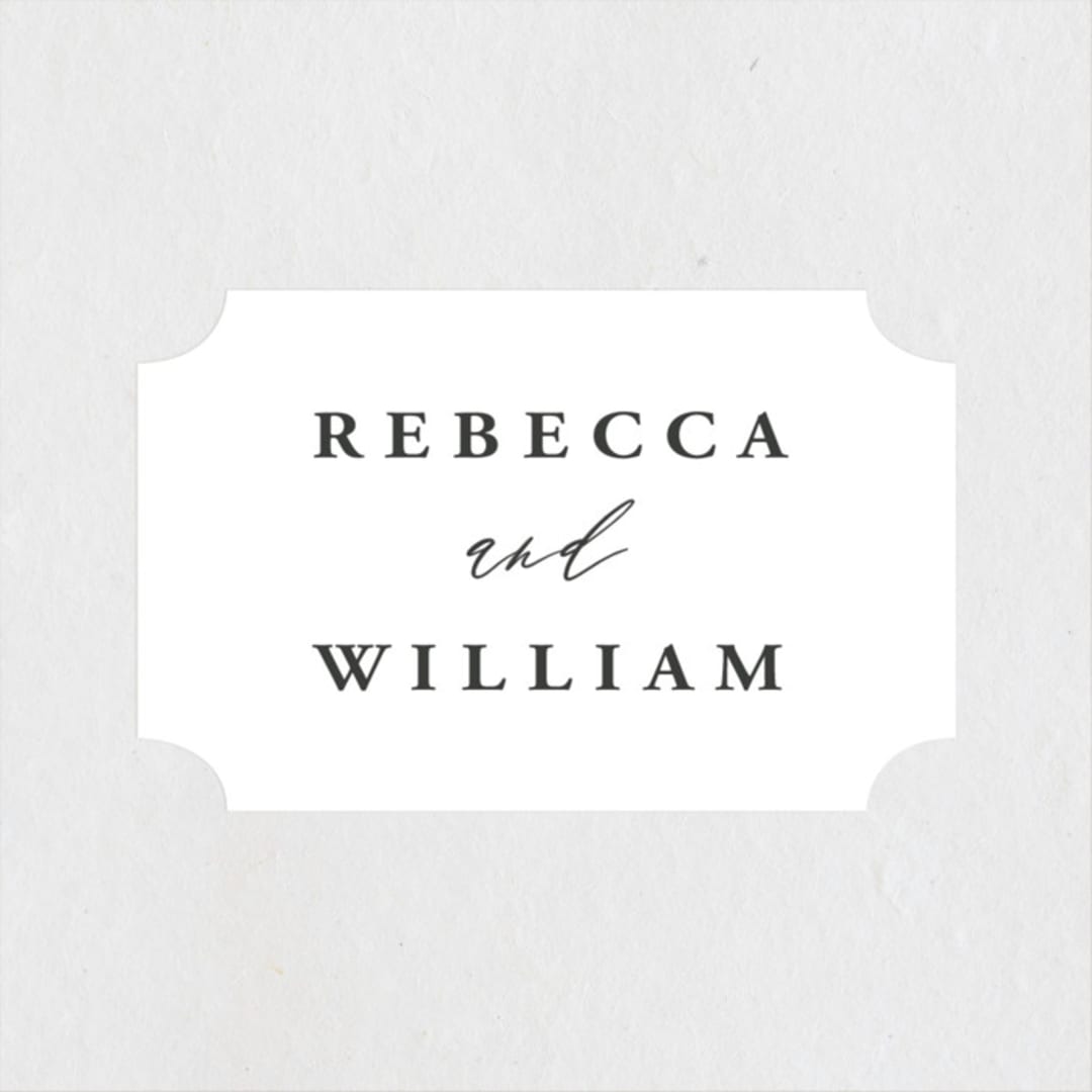 "We Do" - Wedding Favor Stickers in Ink by lulu and isabelle - Front