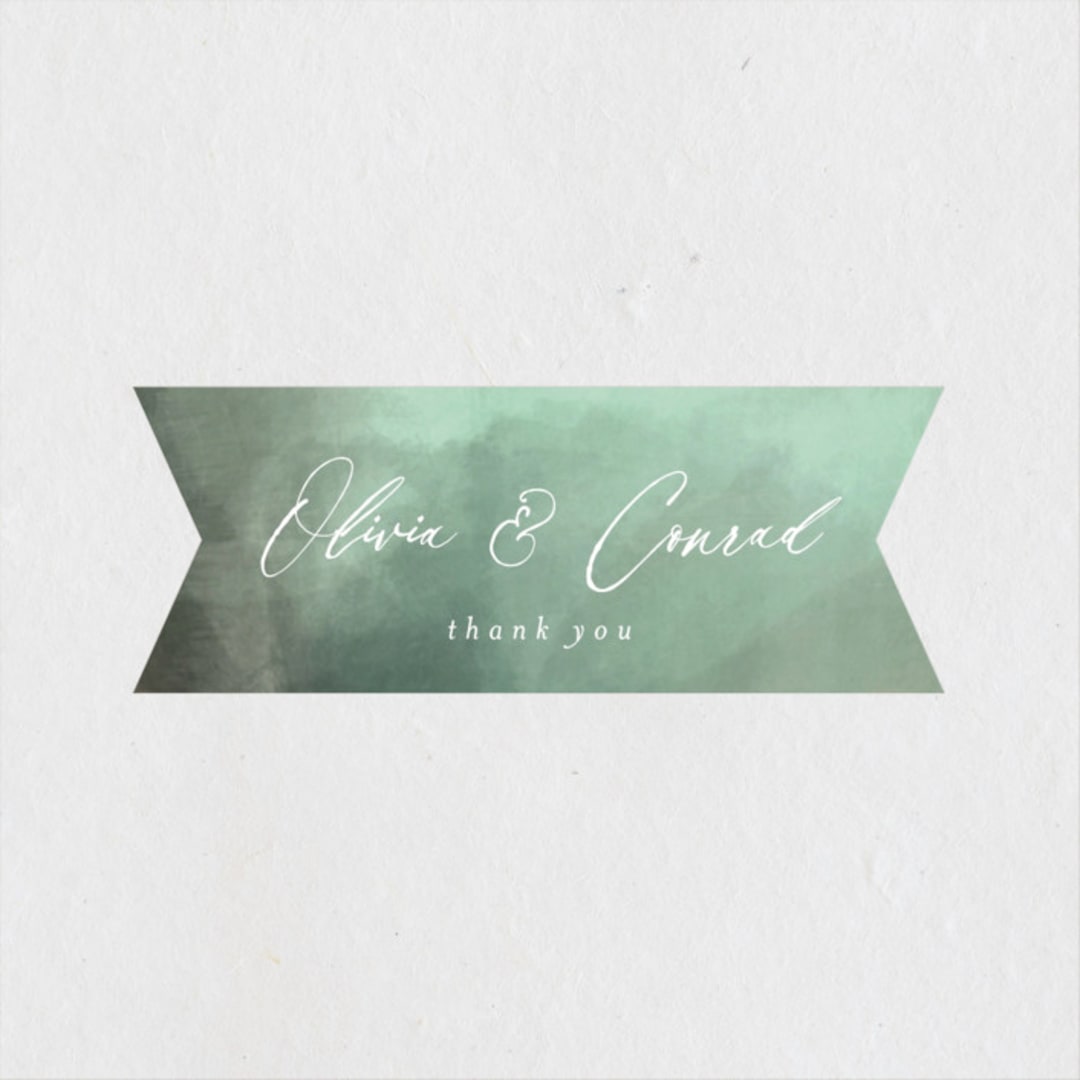 "Meadow" - Wedding Favor Stickers in Meadow by Eric Clegg - Front