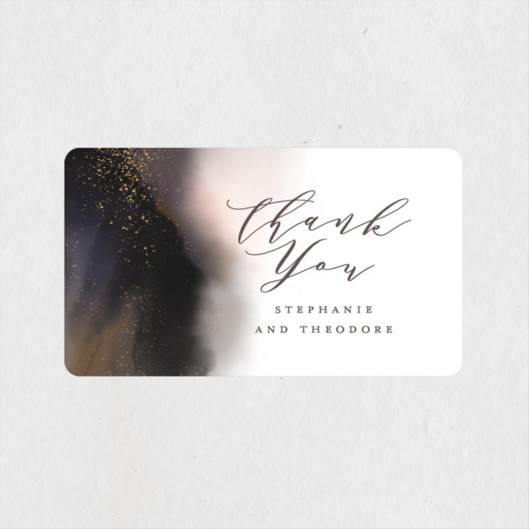 "Enchantment" - Wedding Favor Stickers in Smoke by iamtanya - Front