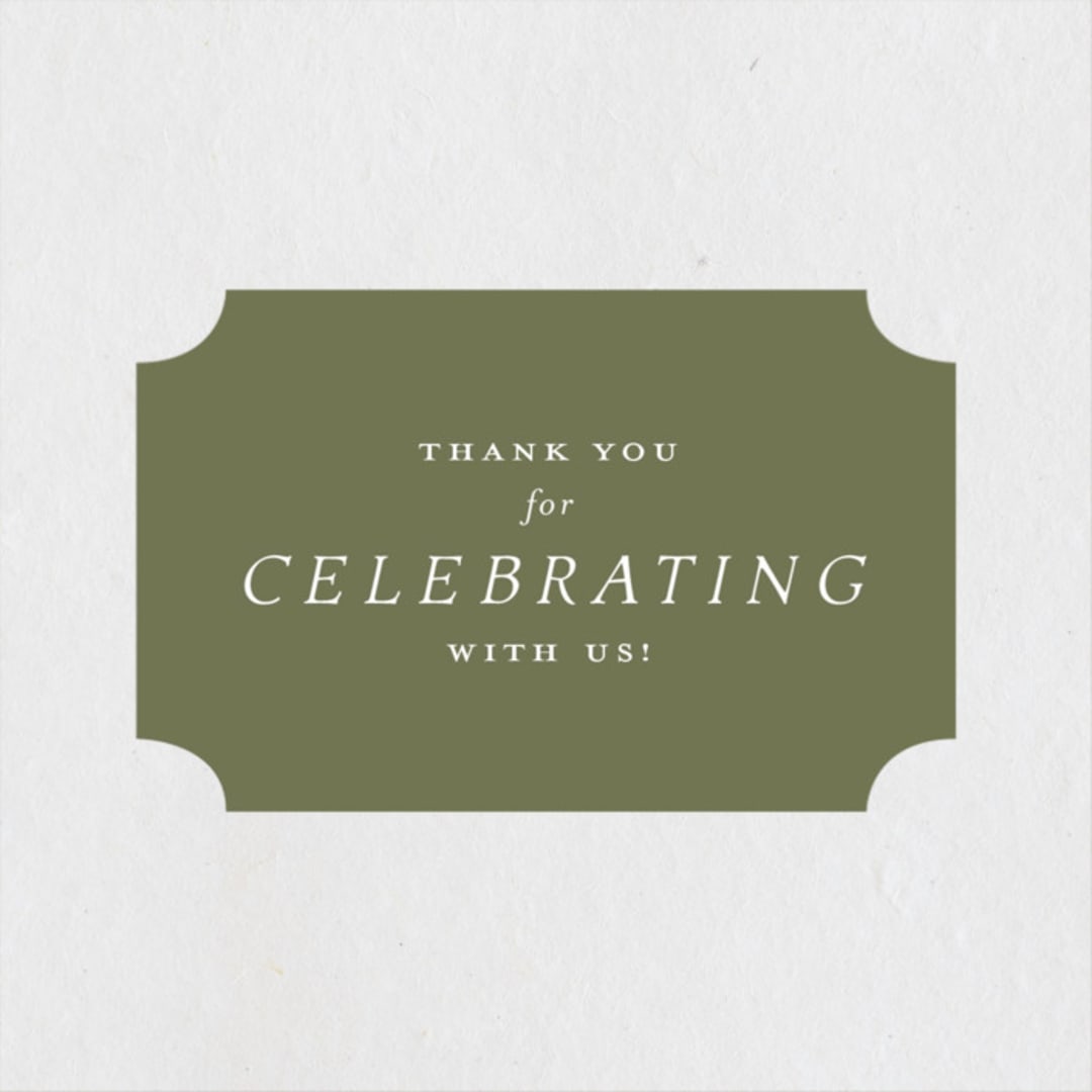 "New England" - Wedding Favor Stickers in Fern by Megan Davis - Front