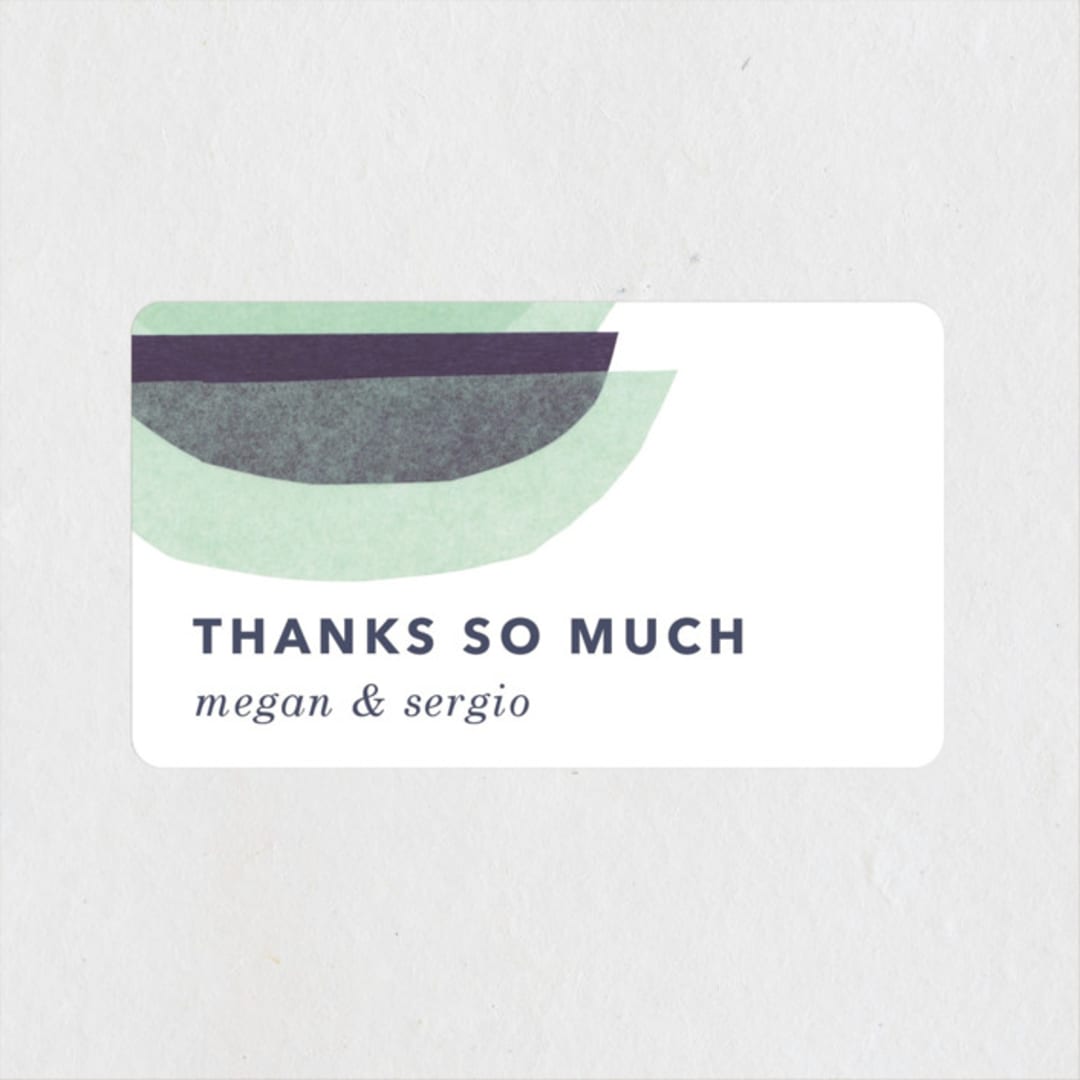 "tissue union" - Wedding Favor Stickers in Cucumber by Carrie Moradi - Front