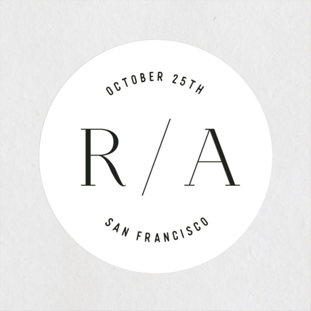 "Namely" - Wedding Favor Stickers in Pearl by Hooray Creative - Front