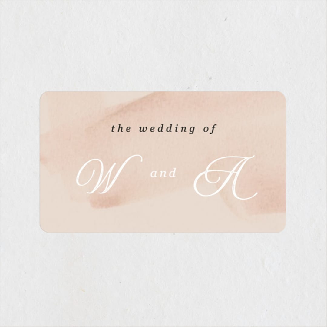 "Romance" - Wedding Favor Stickers in Snowball by Anna Elder - Front